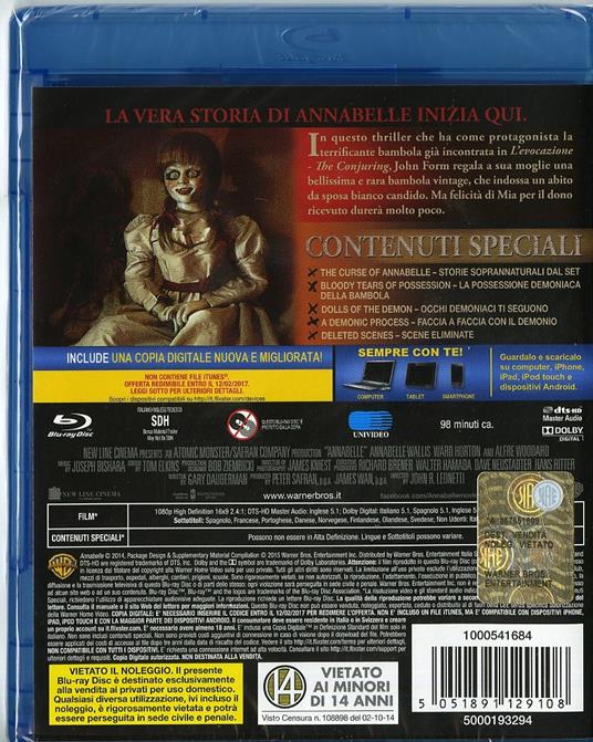 Annabelle di John R. Leonetti - Blu-ray - 2