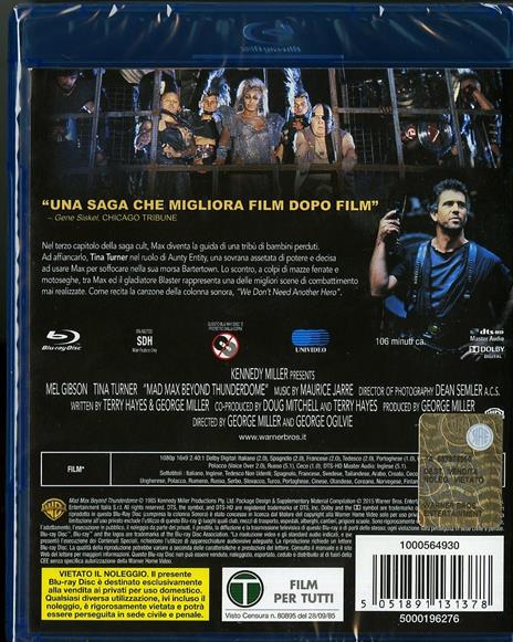 Mad Max oltre la sfera del tuono di George Miller,George Ogilvie - Blu-ray - 2