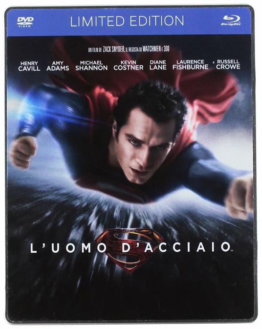 L' uomo d'acciaio (DVD + Blu-ray) di Zack Snyder - Blu-ray