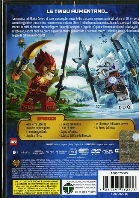 Lego. Legends of Chima. Stagione 2. Vol. 1. Alla ricerca degli animali leggendari di Peder Pedersen,André Bergs,Lee Stringer - DVD - 2