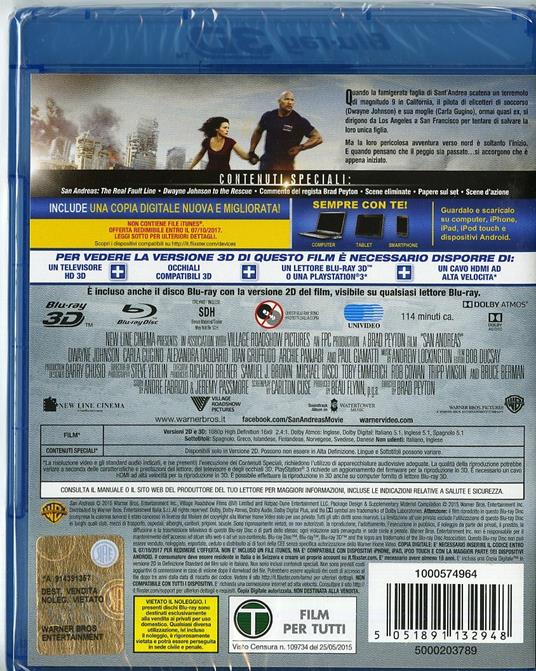San Andreas 3D (Blu-ray + Blu-ray 3D) di Brad Peyton - 2