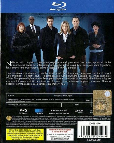 Fringe. Stagioni 1 - 5 (20 Blu-ray) di Fred Toye,Brad Anderson,Paul A. Edwards - Blu-ray - 3