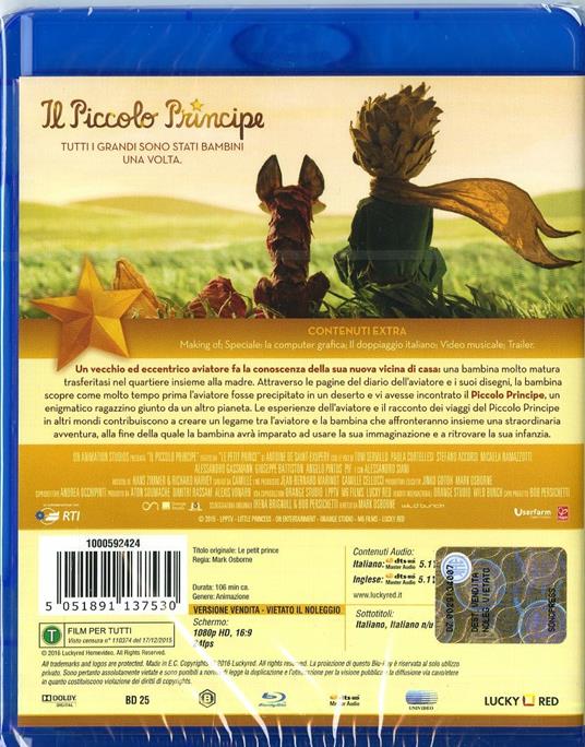 Il Piccolo Principe di Mark Osborne - Blu-ray - 2