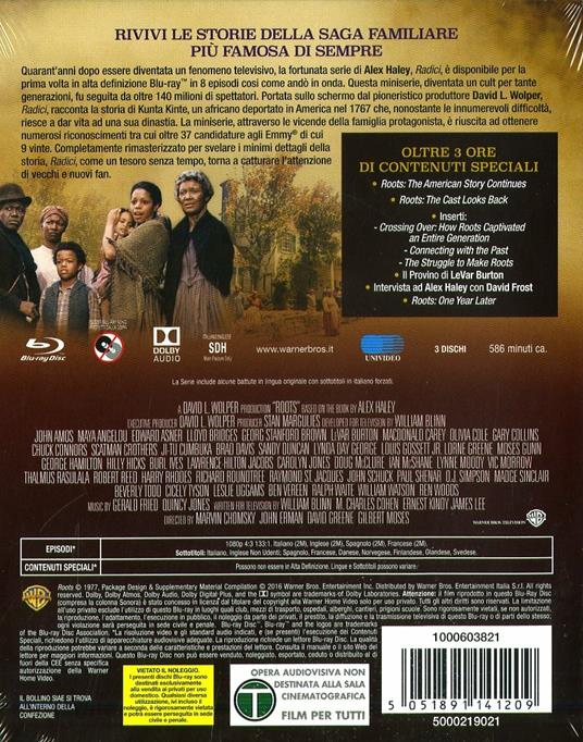 Radici (3 Blu-ray) di David Greene,John Erman,Gilbert Moses,Marvin J. Chomsky - Blu-ray - 2