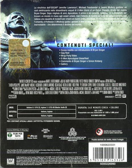 X-Men. Apocalisse (Steelbook)<span>.</span> Limited Edition di Bryan Singer - Blu-ray - 8