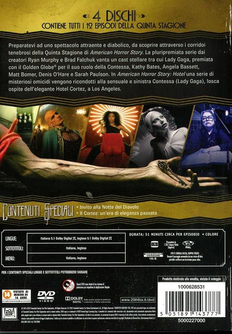 American Horror Story. Stagione 5 (4 DVD) di Ryan Murphy,Bradley Buecker,Loni Peristere - DVD - 2