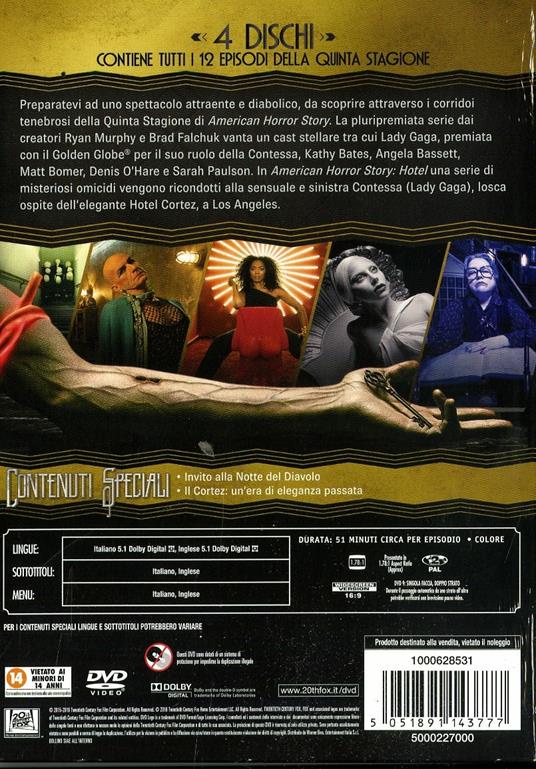 American Horror Story. Stagione 5 (4 DVD) di Ryan Murphy,Bradley Buecker,Loni Peristere - DVD - 2
