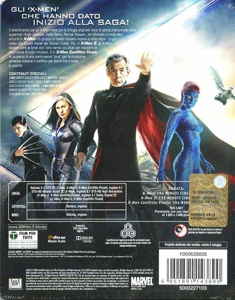 X-Men Trilogy. Special Edition (3 Blu-ray) di Brett Ratner,Bryan Singer - 2