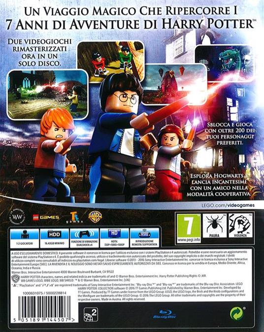 Lego Harry Potter Collection - PS4 - gioco per PlayStation4 - Warner Bros -  Action - Adventure - Videogioco