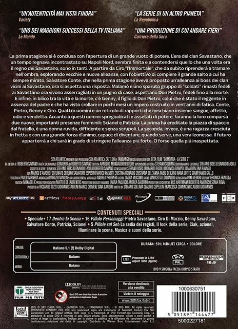 Gomorra la serie. Stagione 2. Stand Pack (4 DVD) di Stefano Sollima,Francesca Comencini,Claudio Cupellini - DVD - 2
