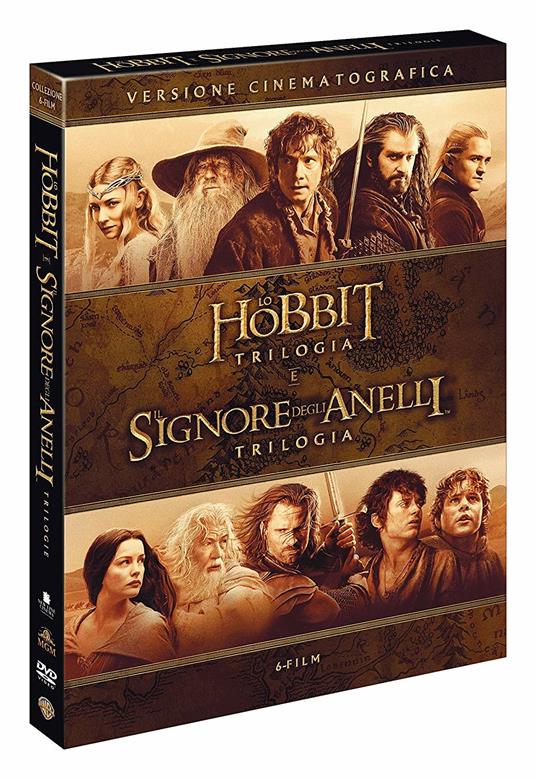 Hobbit + Il Signore degli Anelli. Le trilogie (6 DVD) - DVD - Film di Peter  Jackson Fantasy e fantascienza | IBS