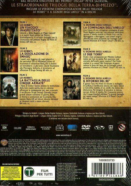 Lo Hobbit + Il Signore degli Anelli. Le trilogie (6 DVD) di Peter Jackson - 2
