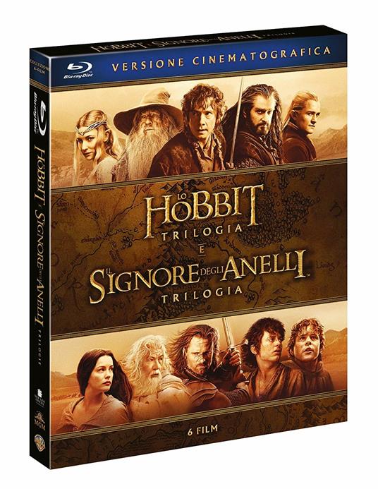 Hobbit + Il Signore degli Anelli. Le trilogie (6 Blu-ray) - Blu-ray - Film  di Peter Jackson Fantasy e fantascienza | IBS
