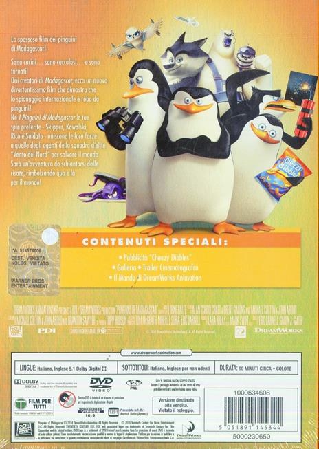 I pinguini di Madagascar di Eric Darnell,Simon J. Smith - DVD - 2