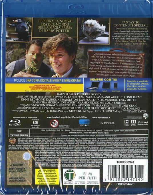 Animali fantastici e dove trovarli (Blu-ray) di David Yates - Blu-ray - 10