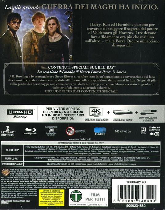 Harry Potter e i doni della morte. Parte 1 (Blu-ray + Blu-ray 4K Ultra HD) di David Yates - 2