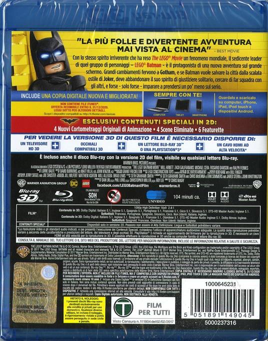 Lego Batman. Il film (Blu-ray + Blu-ray 3D) di Chris McKay - Blu-ray + Blu-ray 3D - 10