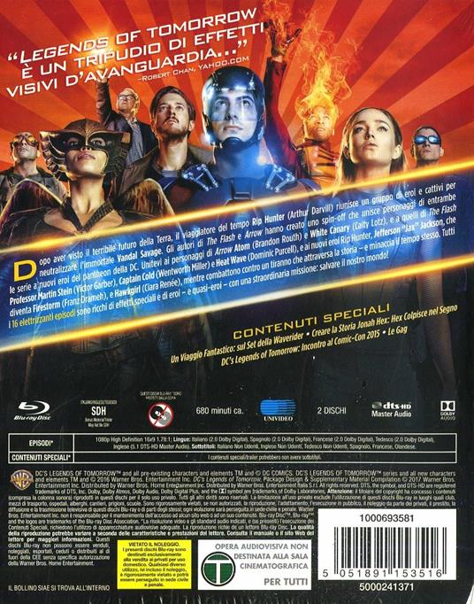 Legends of Tomorrow. Stagione 1. Serie TV ita (2 Blu-ray) di Dermott Downs,Gregory Smith,Ralph Hemecker - Blu-ray - 2