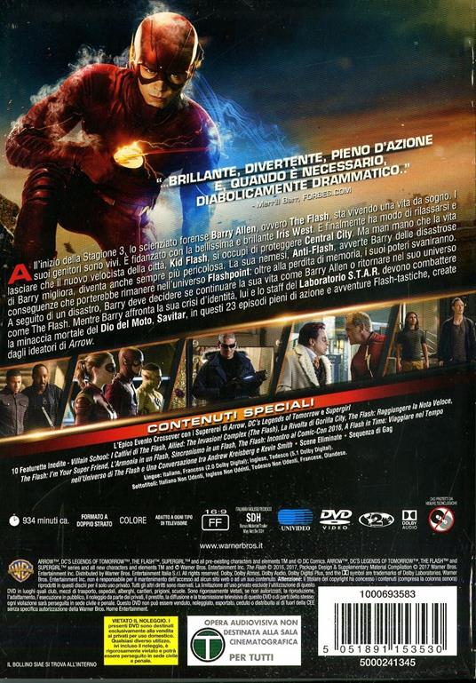 The Flash. Stagione 3. Serie TV ita (6 DVD) di Dermott Downs,Ralph Hemecker,Glen Winter - DVD - 2