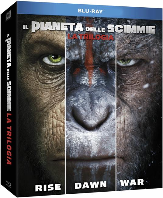 Il pianeta delle scimmie. La trilogia (3 Blu-ray) di Matt Reeves,Rupert Wyatt