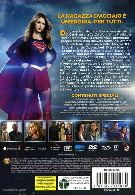 Supergirl. Stagione 2. Serie TV ita (5 DVD) di Glen Winter,Larry Teng,Dermott Downs - DVD - 2