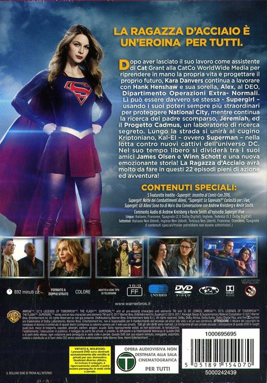 Supergirl. Stagione 2. Serie TV ita (5 DVD) di Glen Winter,Larry Teng,Dermott Downs - DVD - 2