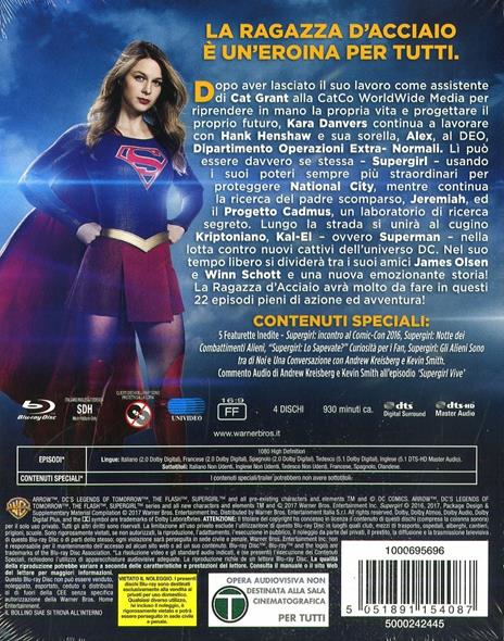 Supergirl. Stagione 2. Serie TV ita (4 Blu-ray) di Glen Winter,Larry Teng,Dermott Downs - Blu-ray - 2