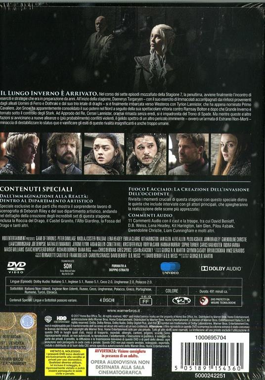 Il trono di spade. Game of Thrones. Stagione 7. Serie TV ita (DVD) di Alex Graves,Daniel Minahan,Alik Sakharov - DVD - 9