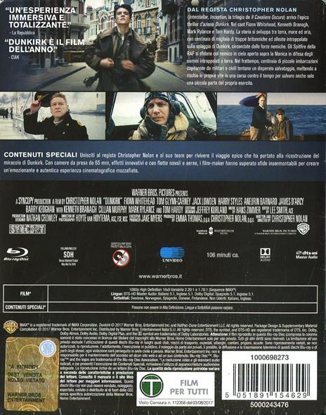 Dunkirk. Con Steelbook (Blu-ray) di Christopher Nolan - Blu-ray - 5