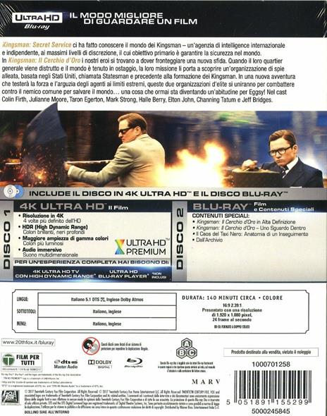 Kingsman. Il cerchio d'oro (Blu-ray + Blu-ray 4K Ultra HD) di Matthew Vaughn - 2