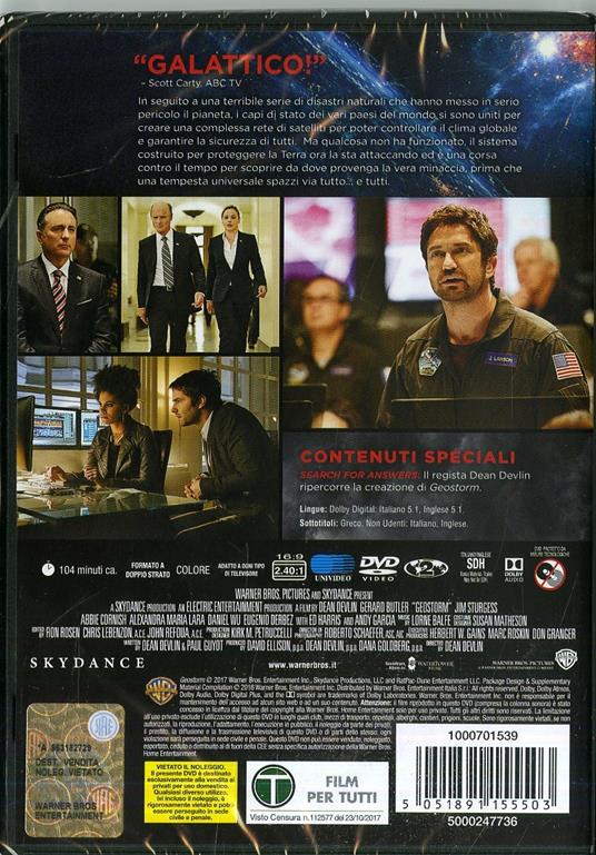 Geostorm (DVD) di Dean Devlin - DVD - 2
