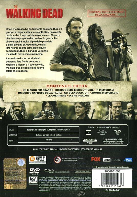 The Walking Dead. Stagione 7. Serie TV ita (5 DVD) di Greg Nicotero,Jennifer Chambers Lynch,Michael Slovis,Stephen Williams,Avi Youabian - DVD - 2
