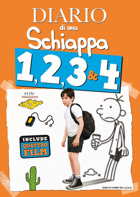 Diario di una schiappa 1-2-3-4 (4 DVD) di David Bowers,Thor Freudenthal - 2