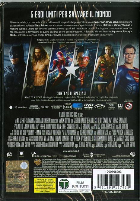 Justice League (DVD) di Zack Snyder - DVD - 2