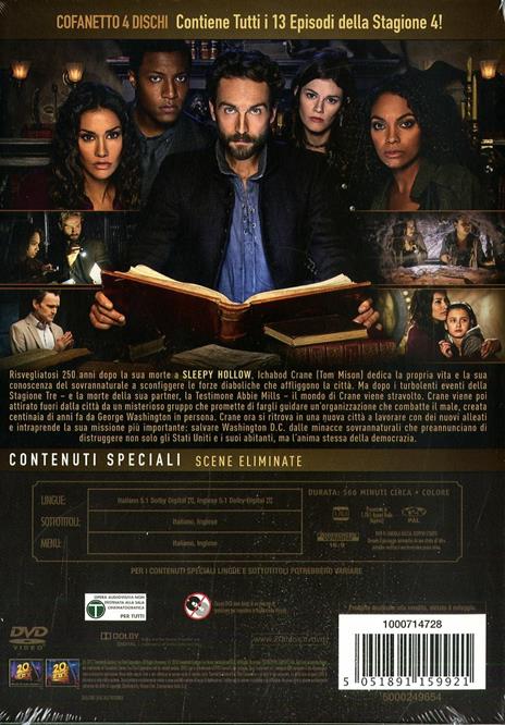 Sleepy Hollow stagione 4. Serie TV ita (4 DVD) di Ken Olin,Paul A. Edwards,Douglas Aarniokoski - DVD - 2