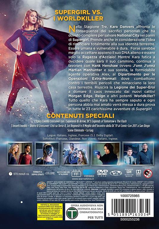 Supergirl. Stagione 3. Serie TV ita (5 DVD) di Glen Winter,Larry Teng,Dermott Downs - DVD - 3