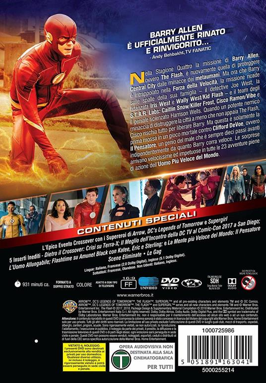 The Flash. Stagione 4. Serie TV ita (DVD) di Dermott Downs,Ralph Hemecker,Glen Winter - DVD - 3