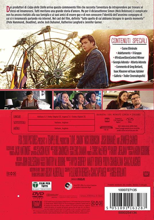 Tuo, Simon (DVD) di Greg Berlanti - DVD - 2