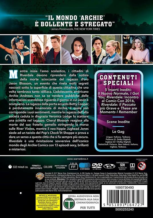 Riverdale. Stagione 1. Serie TV ita (3 DVD) di Roberto Aguirre-Sacasa - DVD - 2