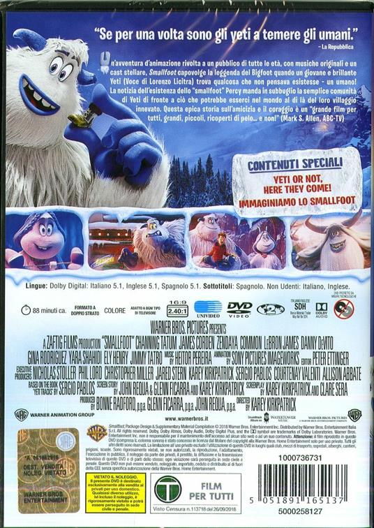 Smallfoot. Il mio amico delle nevi (DVD) di Karey Kirkpatrick,Jason Reisig - DVD - 2