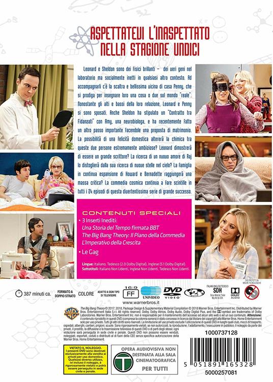 The Big Bang Theory. Stagione 11. Serie TV ita (3 DVD) di Mark Cendrowski,Peter Chakos,Anthony Joseph Rich - DVD - 2