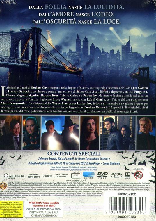Gotham. Stagione 4. Serie TV ita (DVD) di T.J. Scott,Danny Cannon,Paul A. Edwards - DVD - 2