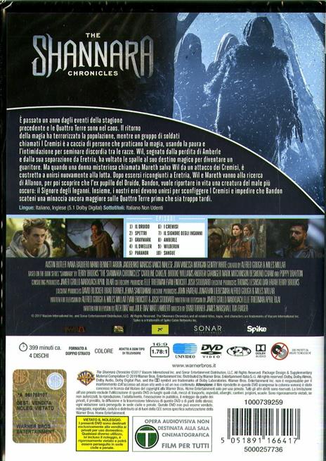 The Shannara Chronicles. Stagione 2. Serie TV ita (DVD) di Brad Turner,Jonathan Liebesman,James Marshall,Jesse Warn - DVD - 2