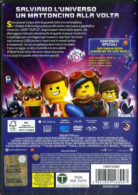 The Lego Movie 2. Una nuova avventura (DVD) di Mike Mitchell - DVD - 2