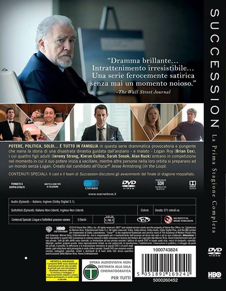 Succession. Stagione 1. Serie TV ita (DVD) di Mark Mylod,Adam Arkin,Miguel Arteta - DVD - 2