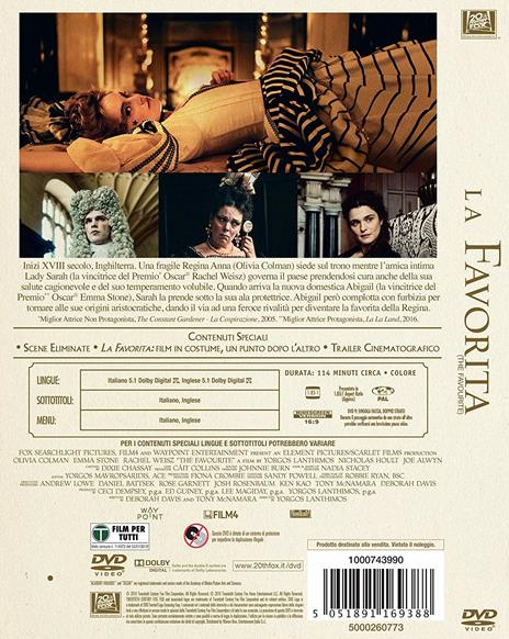 La favorita (DVD) di Yorgos Lanthimos - DVD - 2