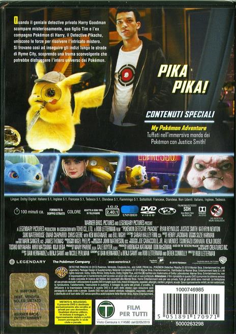 Detective Pikachu (DVD) di Rob Letterman - DVD - 2
