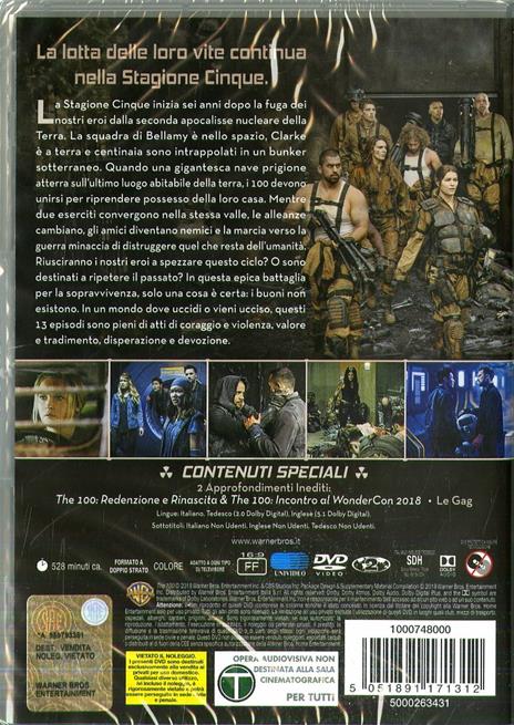 The 100. Stagione 5. Serie TV ita (3 DVD) di Dean White,P.J. Pesce,Mairzee Almas,Omar Madha - DVD - 2