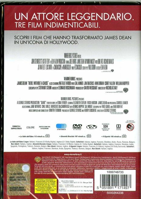 James Dean Collection (4 DVD) di Elia Kazan,Nicholas Ray,George Stevens - 2