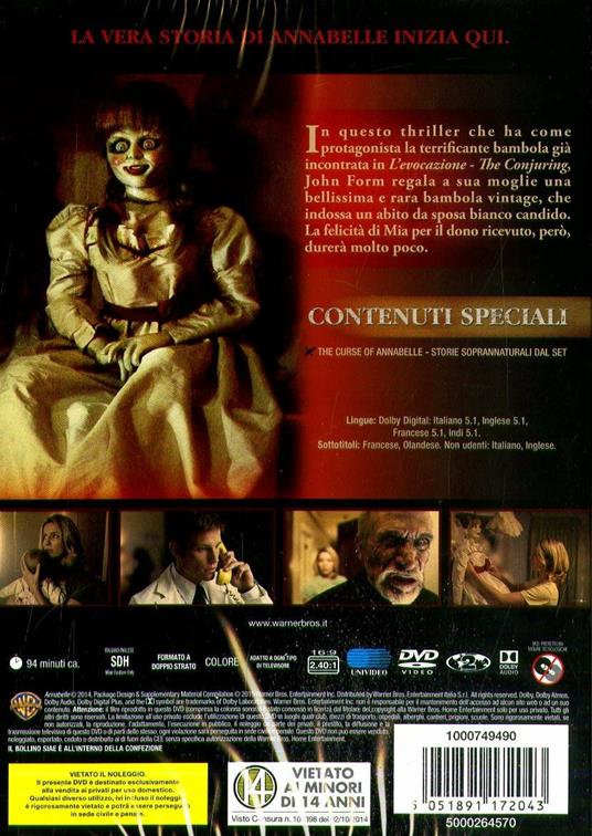 Annabelle. Horror Maniacs (DVD) di John R. Leonetti - DVD - 2